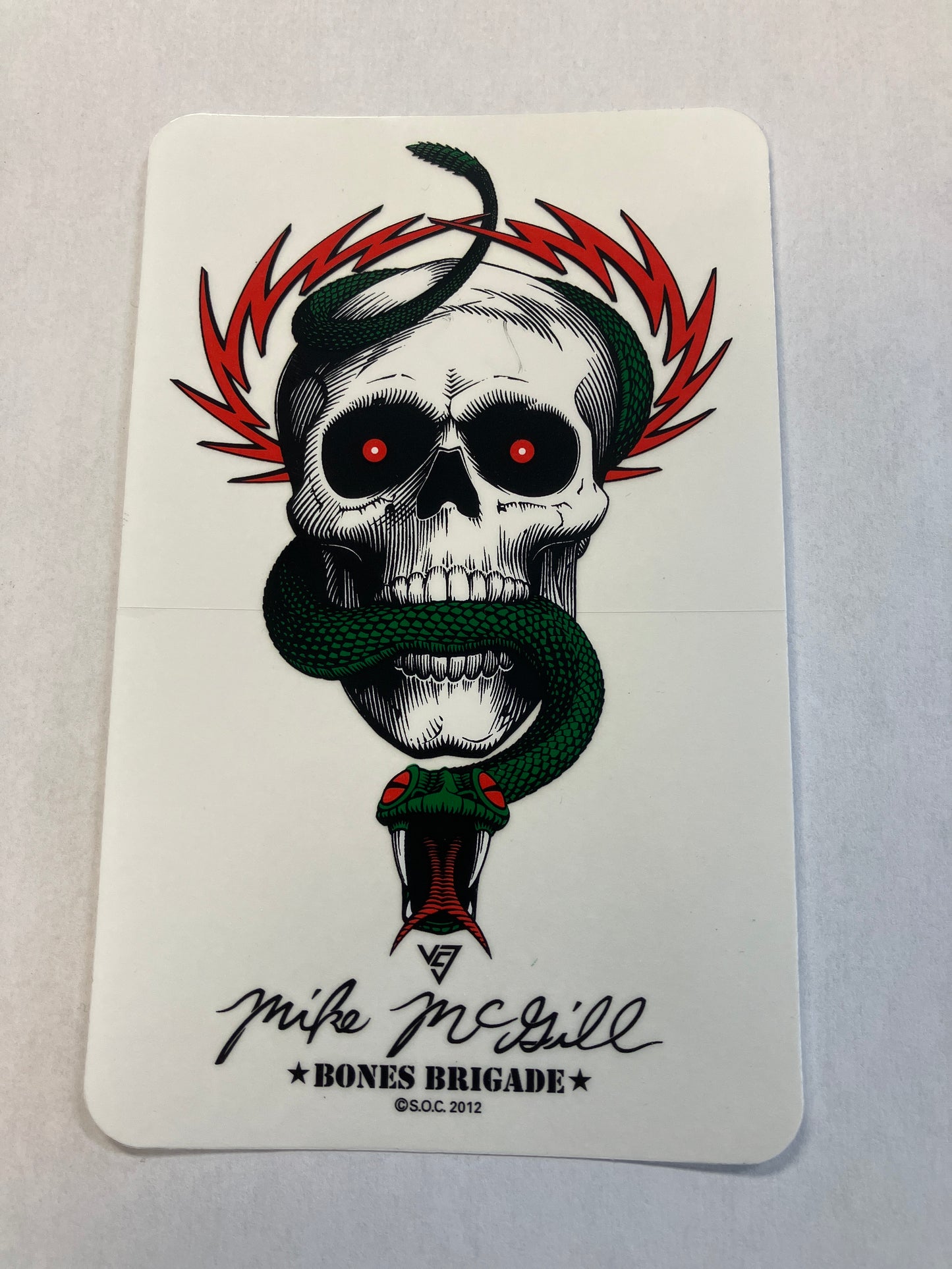Bones Brigade Series 15 McGill Sticker White 3.75” x 6”