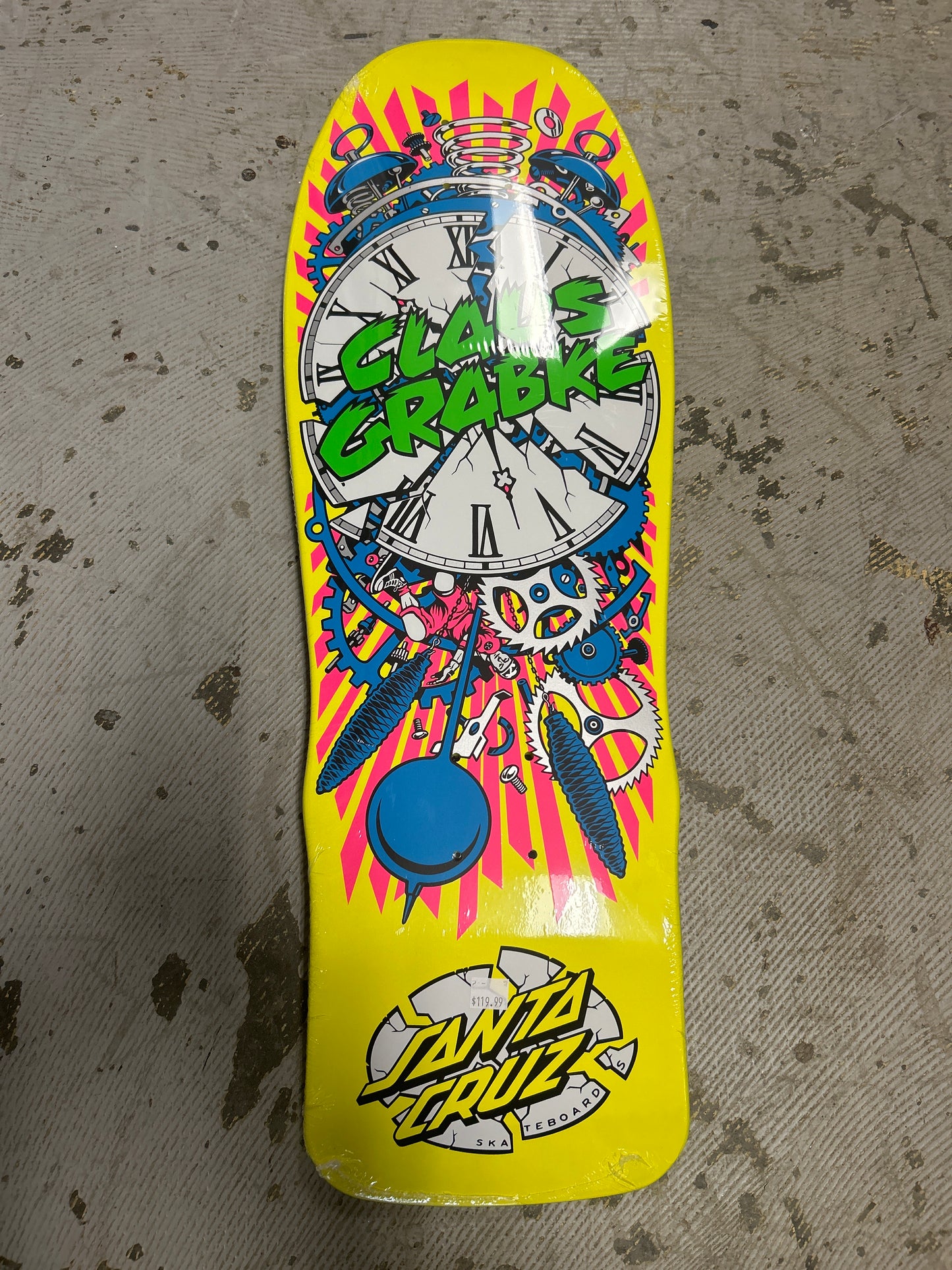 Santa Cruz 10.04x29.83 Deck Grabke Exploding Clock Reissue Old School