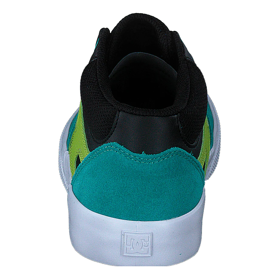 DC Kalis Vulc Mid Kids Shoes Black/Green/Turquoise