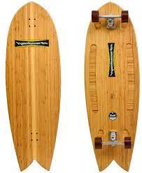 HAMBOARDS SURFSKATE FISH BAMBOO NATURAL 53"