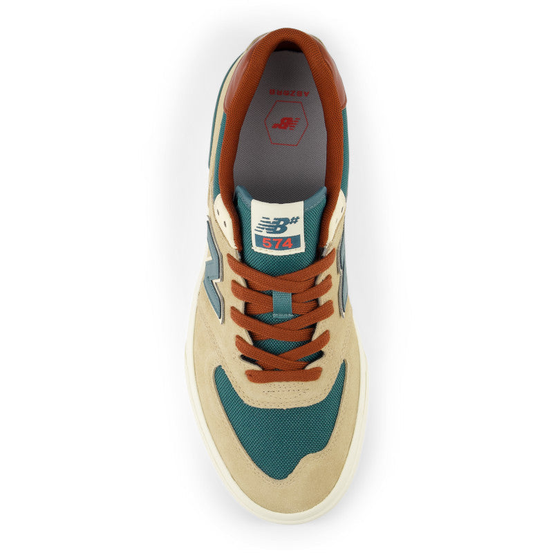 New Balance Numeric 574 Vulc Brown/Green Shoes