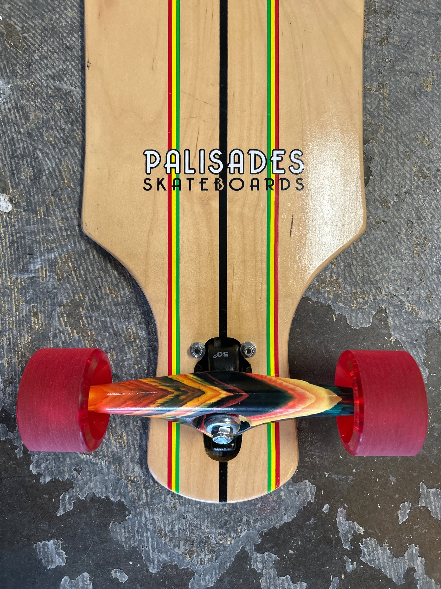 Palisades Rasta Racer Drop Thru Longboard