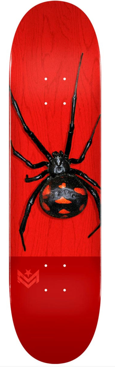 MINI LOGO POISON BLACK WIDOW 243 K20 DECK 7.5″ X 31.95″ RED