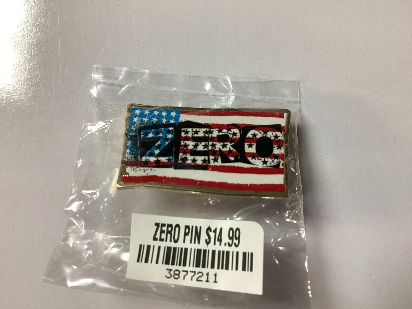 Zero Enamel Pin Punk Flag
