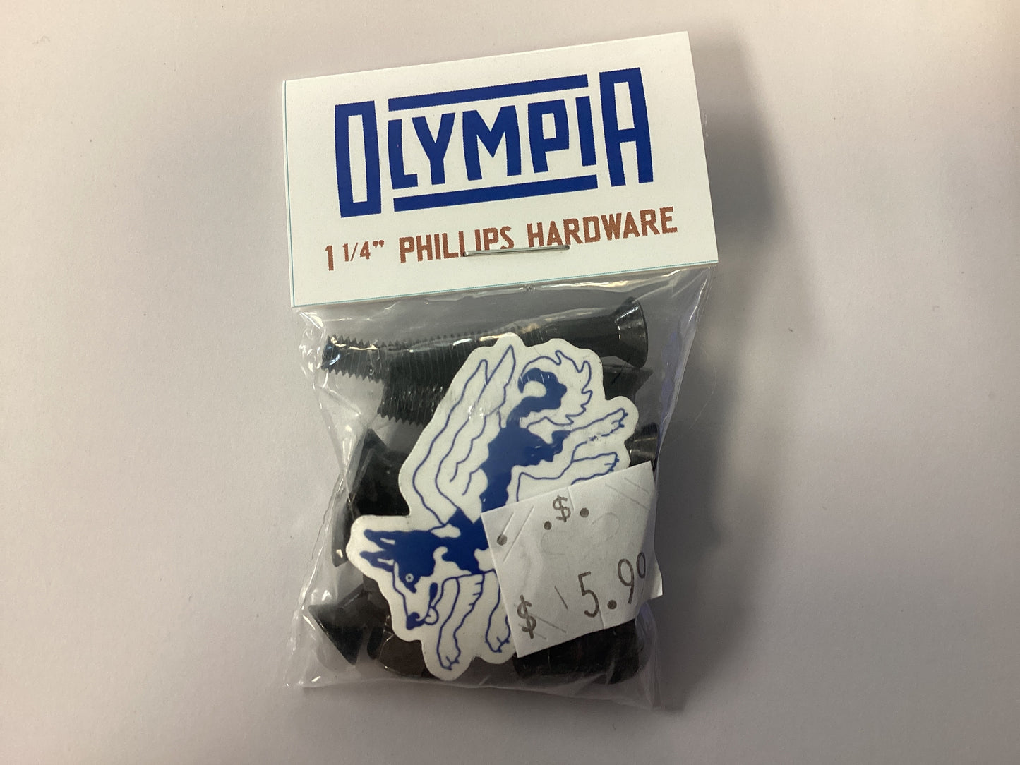 Olympia 1 1/4” Skateboard Phillips Hardware set