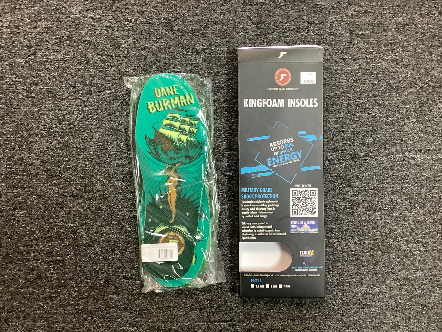 FP Kingfoam Insoles Dane Burman Pro Atlas Medium size 5-10.5