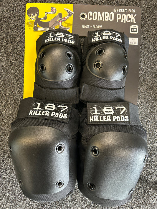 187 pad set S/M Combo Pack knee elbow black