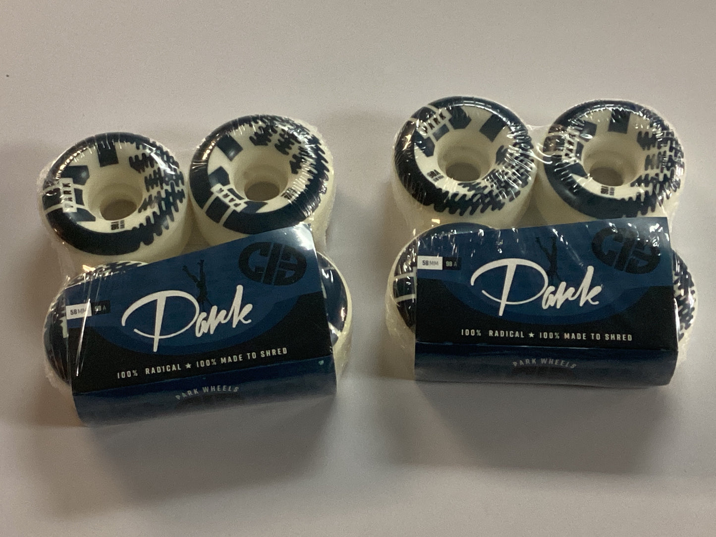 CB Roller Skate Wheels set of 8 PARK 58mm 98A