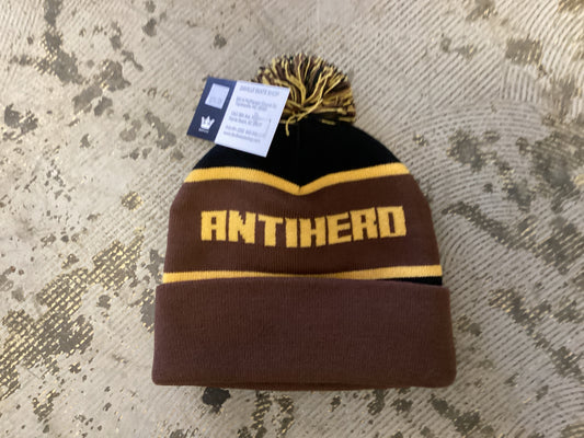 Antihero beanie ice cold Pom beanie black brown gold