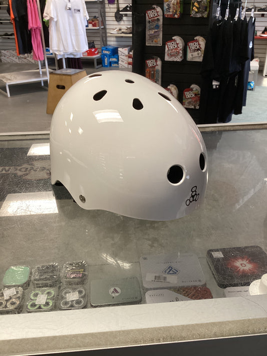 Triple Eight Lil Eight White Gloss Youth Helmet