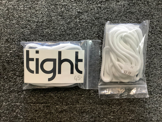 Tight Shoe Laces White rope 45”