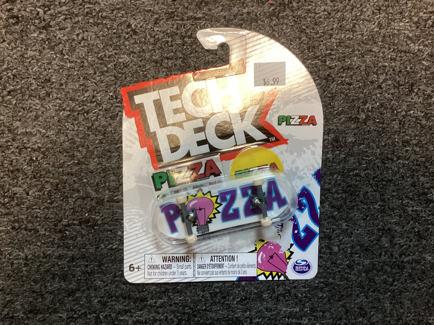 Tech Deck fingerboard Pizza lightbulb