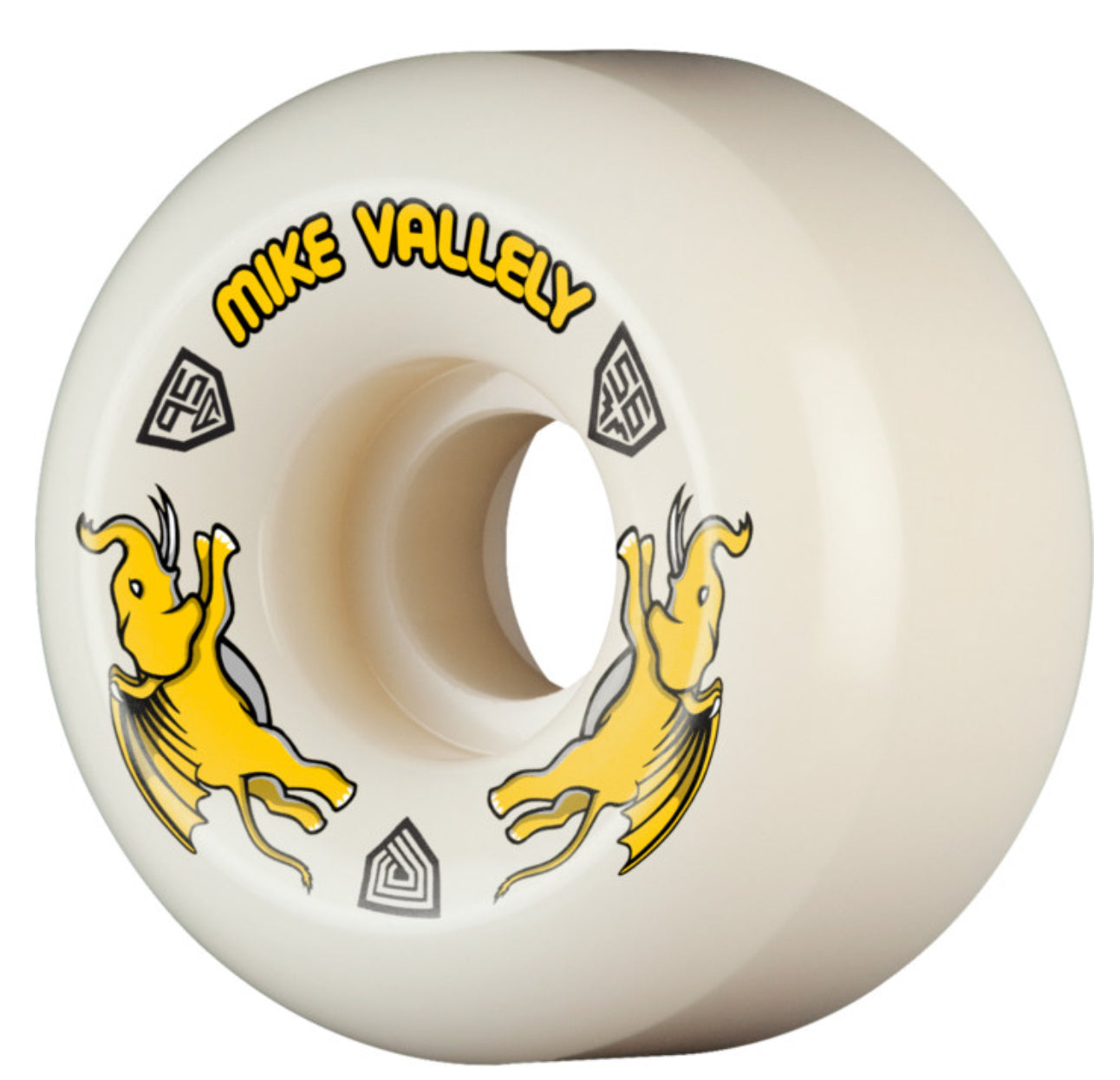 Powell Peralta Mike Vallely Pro Dragons 95A - V6 Symmetrical Shape - Medium Ride - 56mm x 36mm 95A V6 Skateboard Wheels 4pk