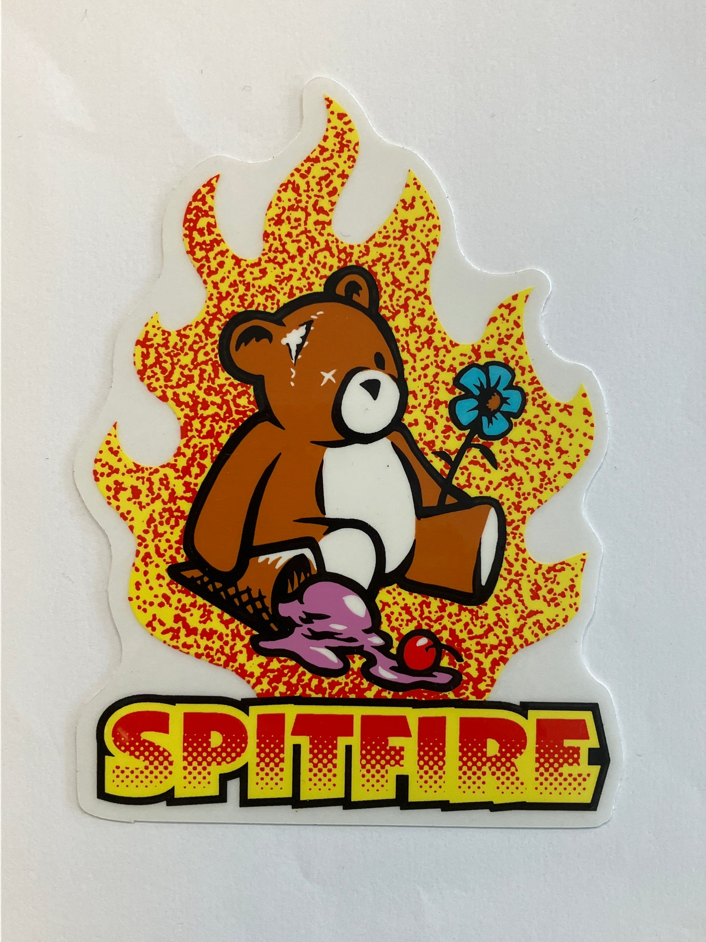 Spitfire Teddy Sticker 5”