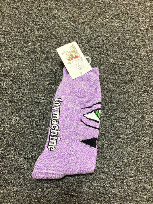 Toy Machine Heather Crew Socks- Purple