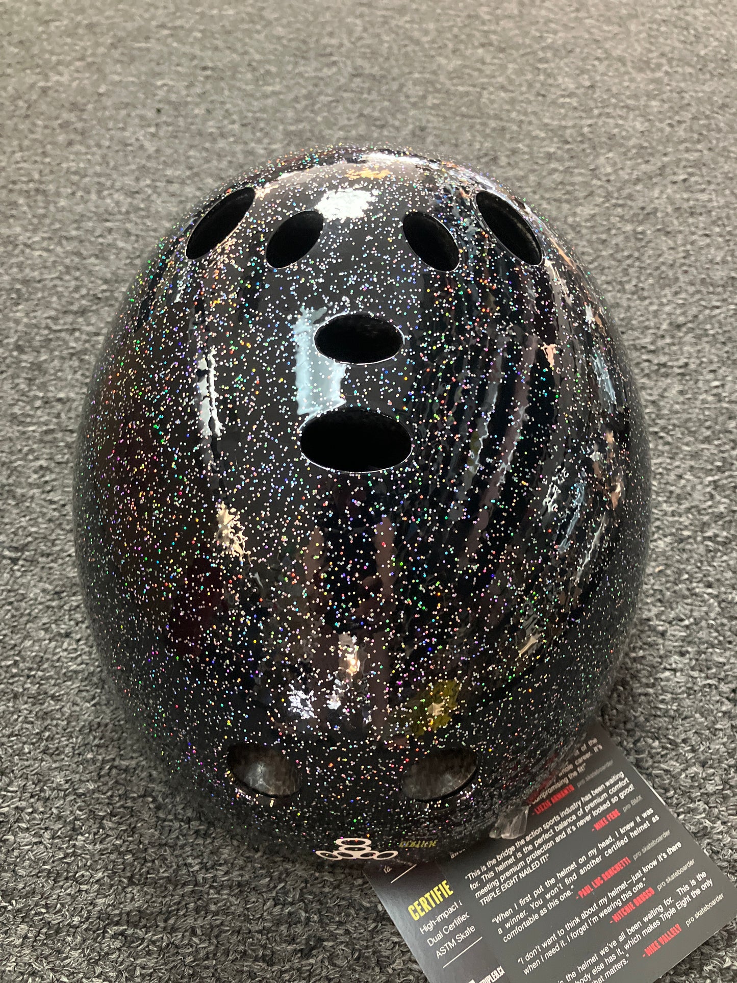 Triple Eight Sweatsaver Certified Skate Helmet Glitter S/M