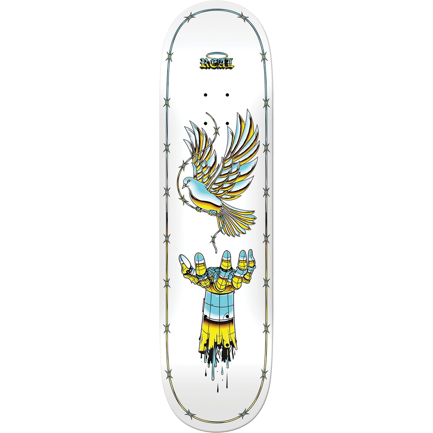 Real Synthetic Peace Skateboard Deck 8.25