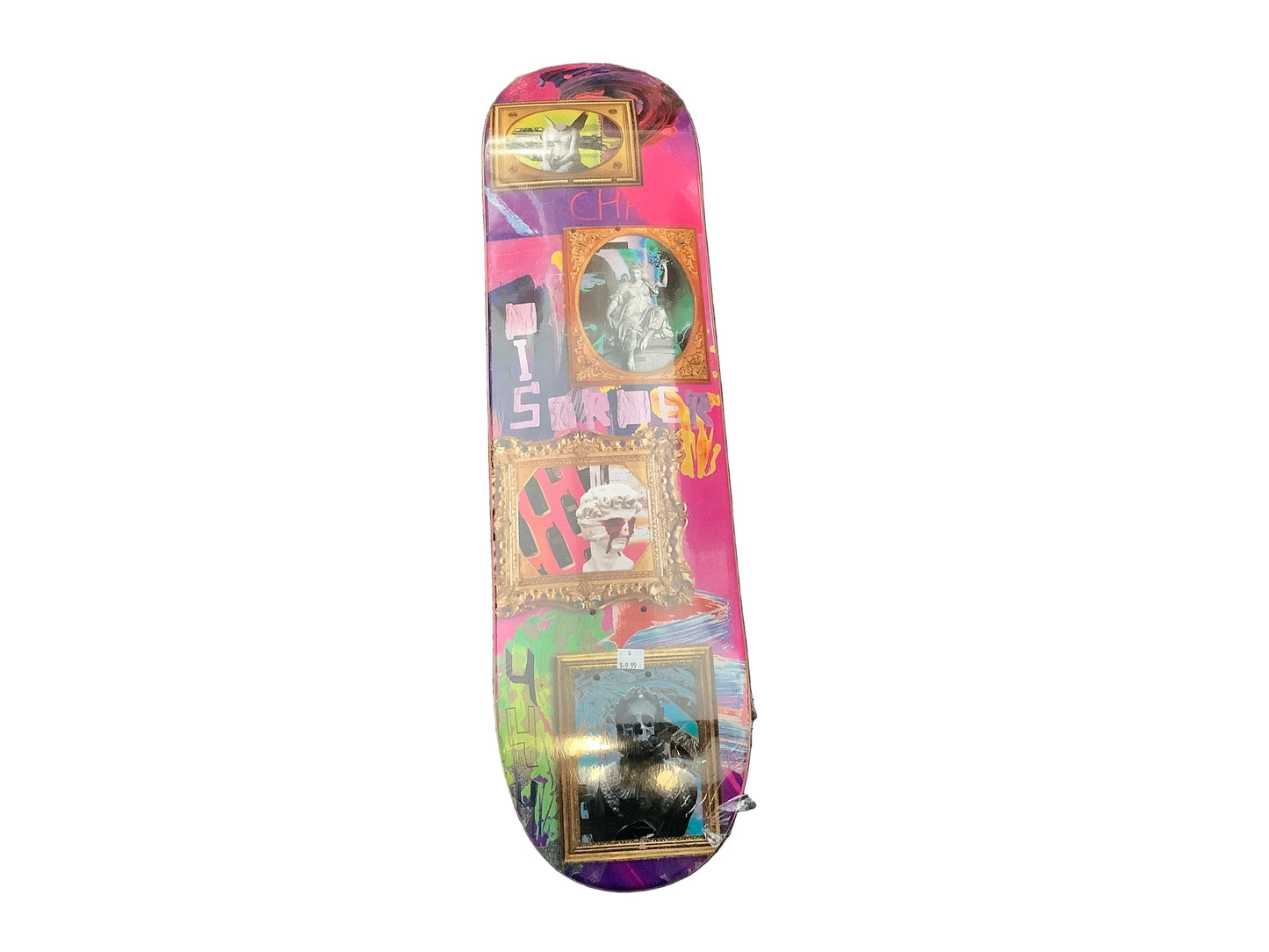 Disorder Mix Media Art Skateboard Deck 8.125”