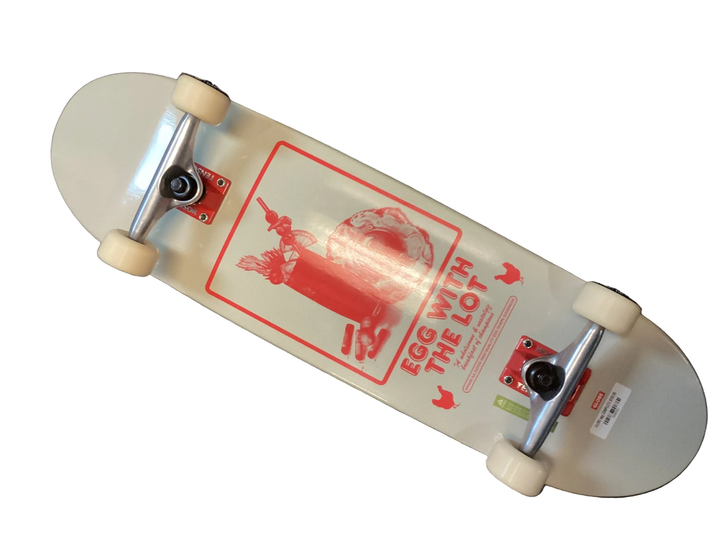 Globe Complete Skateboard Eggy Off White/The Lot Egg shape 8.625” x 31.75”