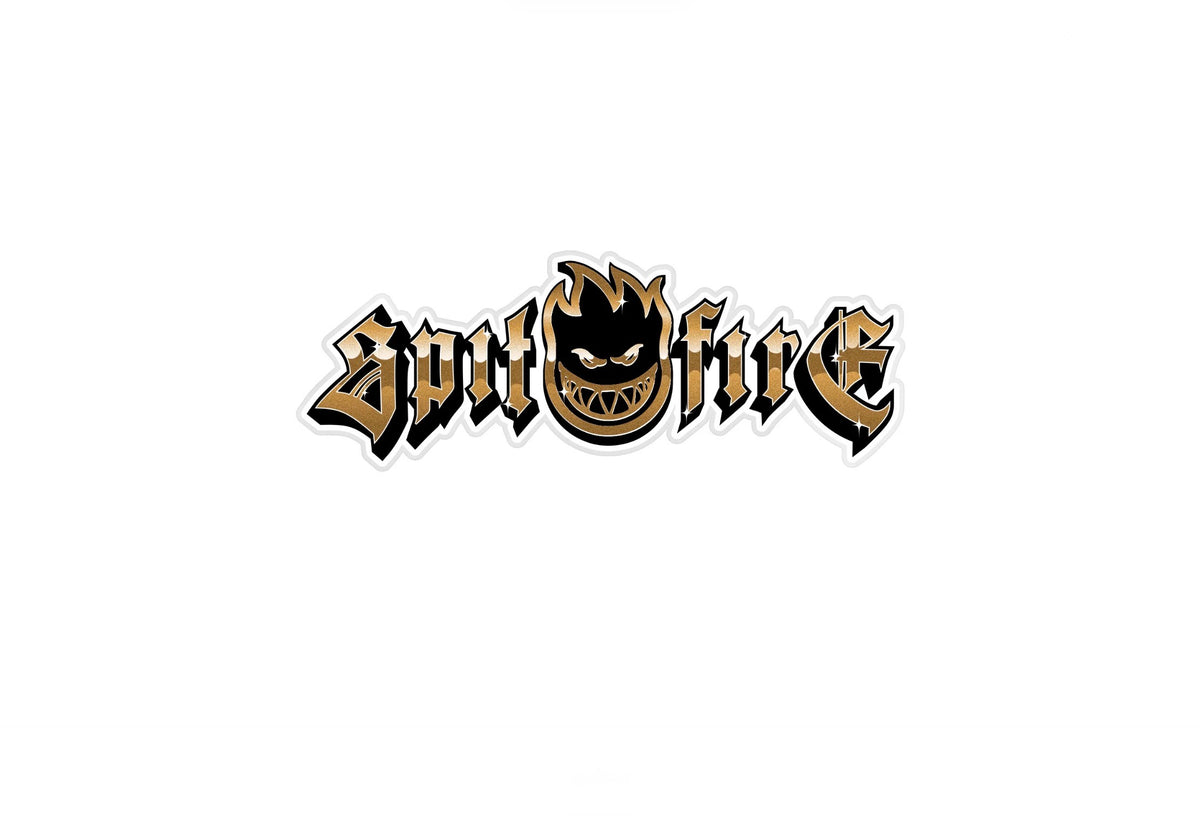 Spitfire Gold Chrome Bighead Sticker
