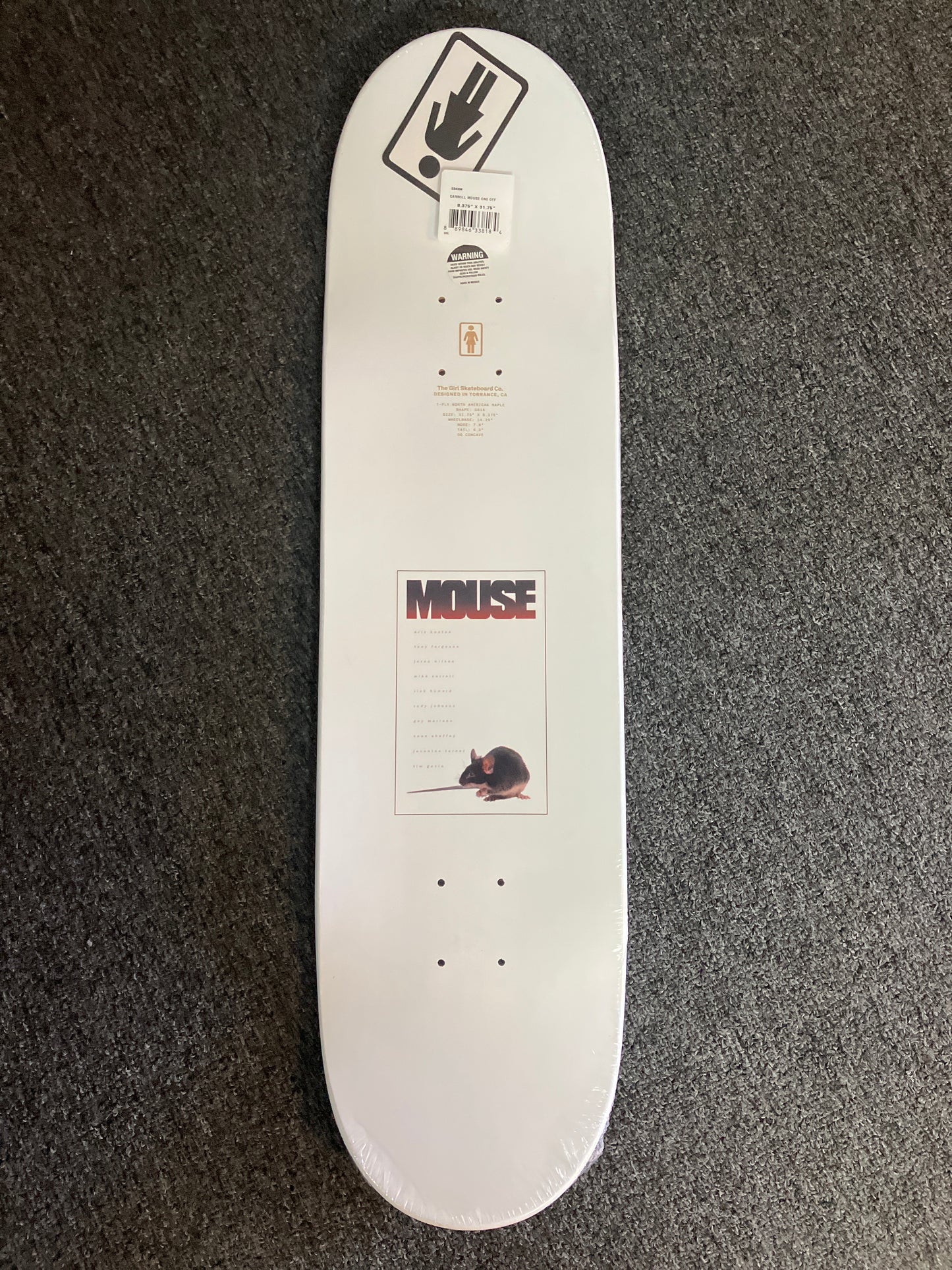Girl 8.37 deck Carrol Mouse One Off
