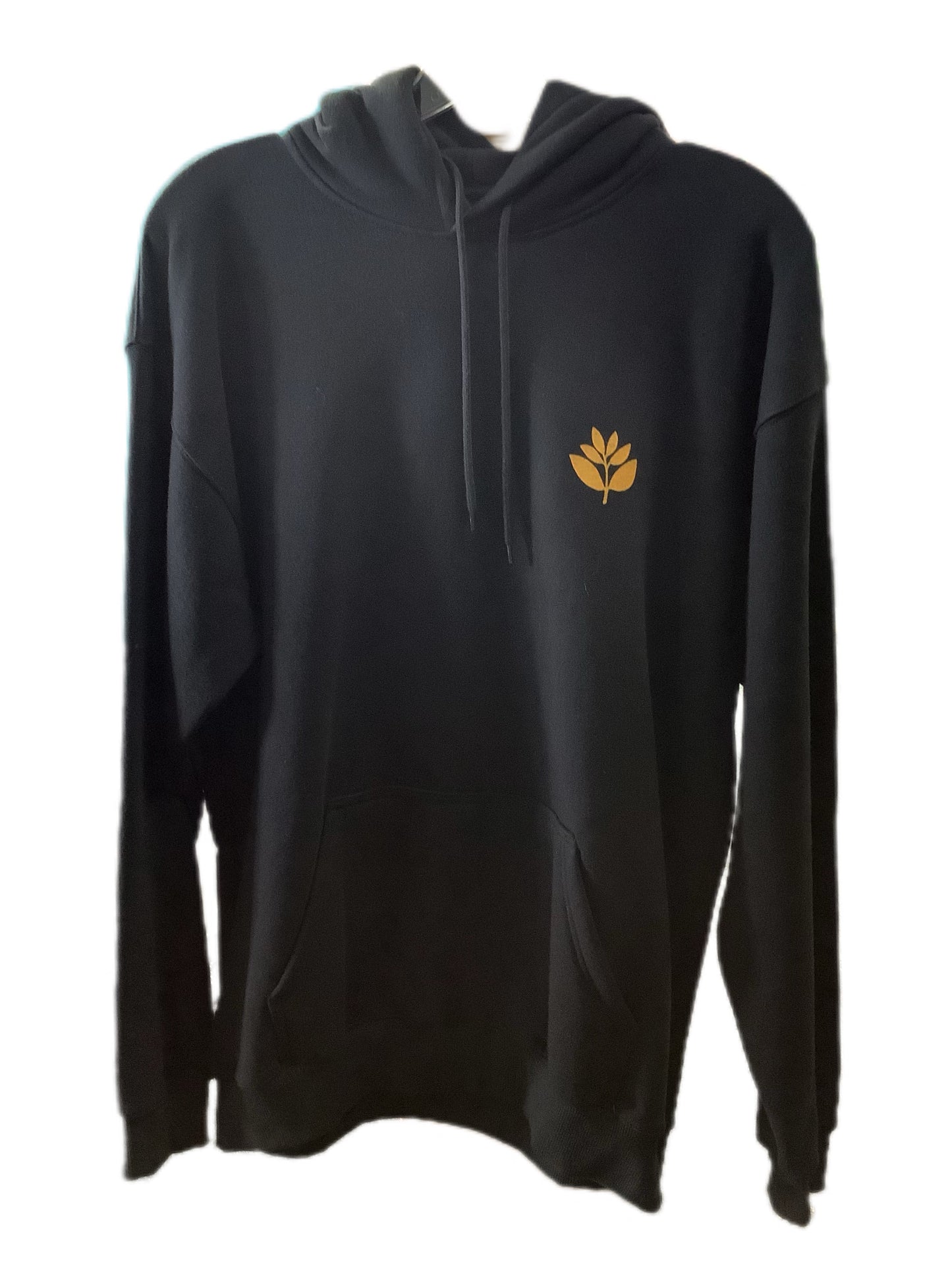 Magenta Logo Hoodie Black