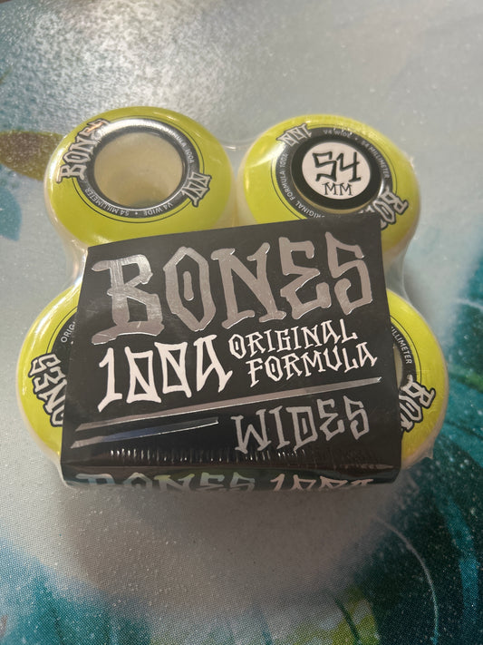 Bones 54mm wheels 100A original formula Wides