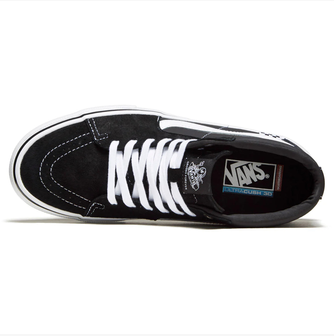 Vans Skate Grosso Mid Black/White/Emo Leather Shoe