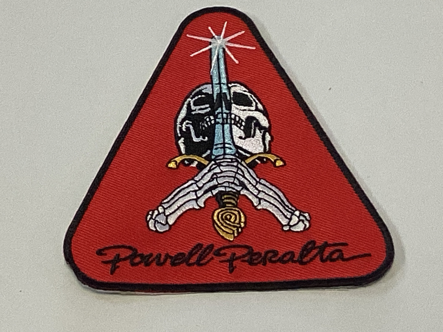 Powell Peralta 4” Skull & Sword RED Patch