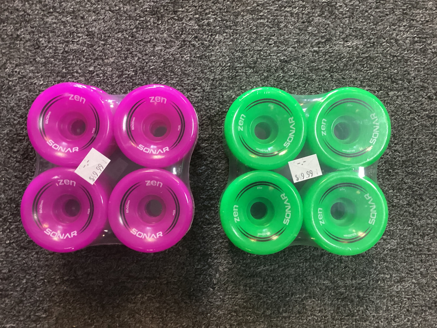 Sonar Zen roller skate wheels 85A 62mm x 32mm Outdoor recreation , trail skating set of 8 choose color