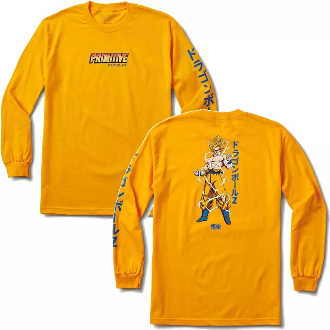 Primitive X Dragonball Z Goku Long-Sleeve Shirt Yellow M