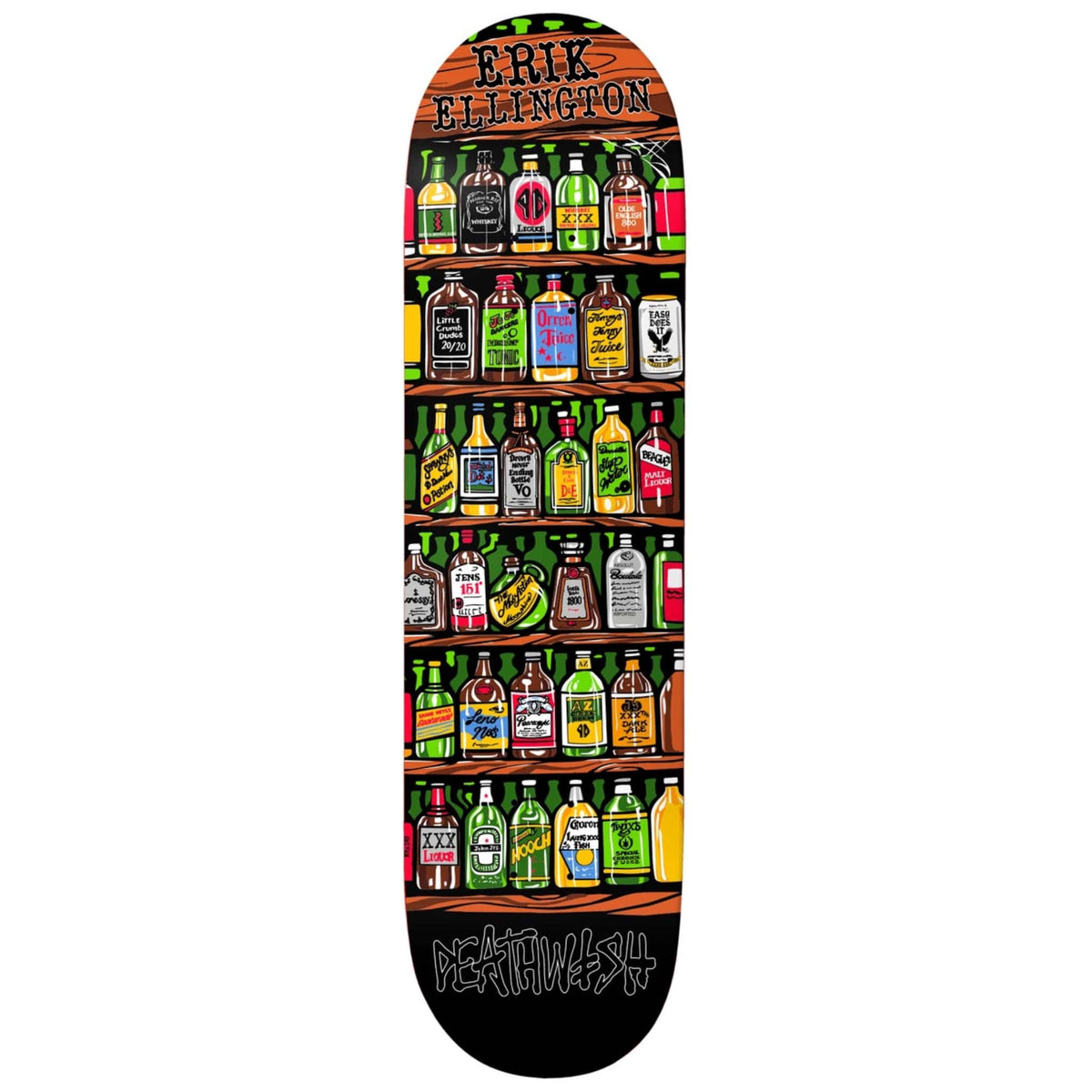 DEATHWISH ELLINGTON HAVE A DRINK ON ME REISSUE SKATEBOARD DECK 8.5