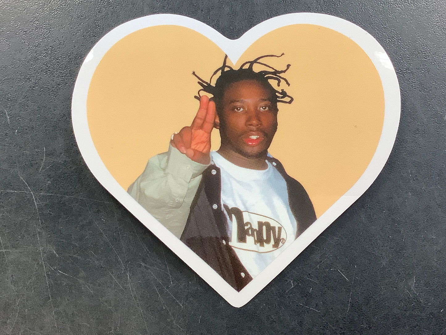 ODB Color Bars Yellow Heart Sticker