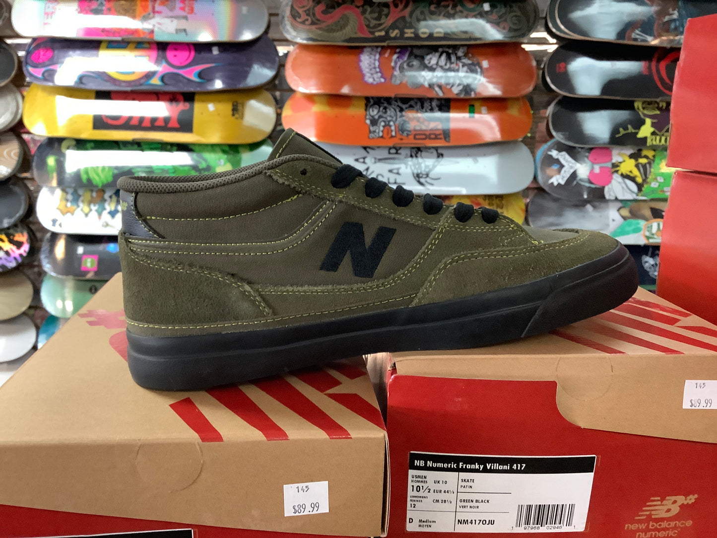 New Balance Numeric Franky Villani 417 Skate Shoes Green/Black