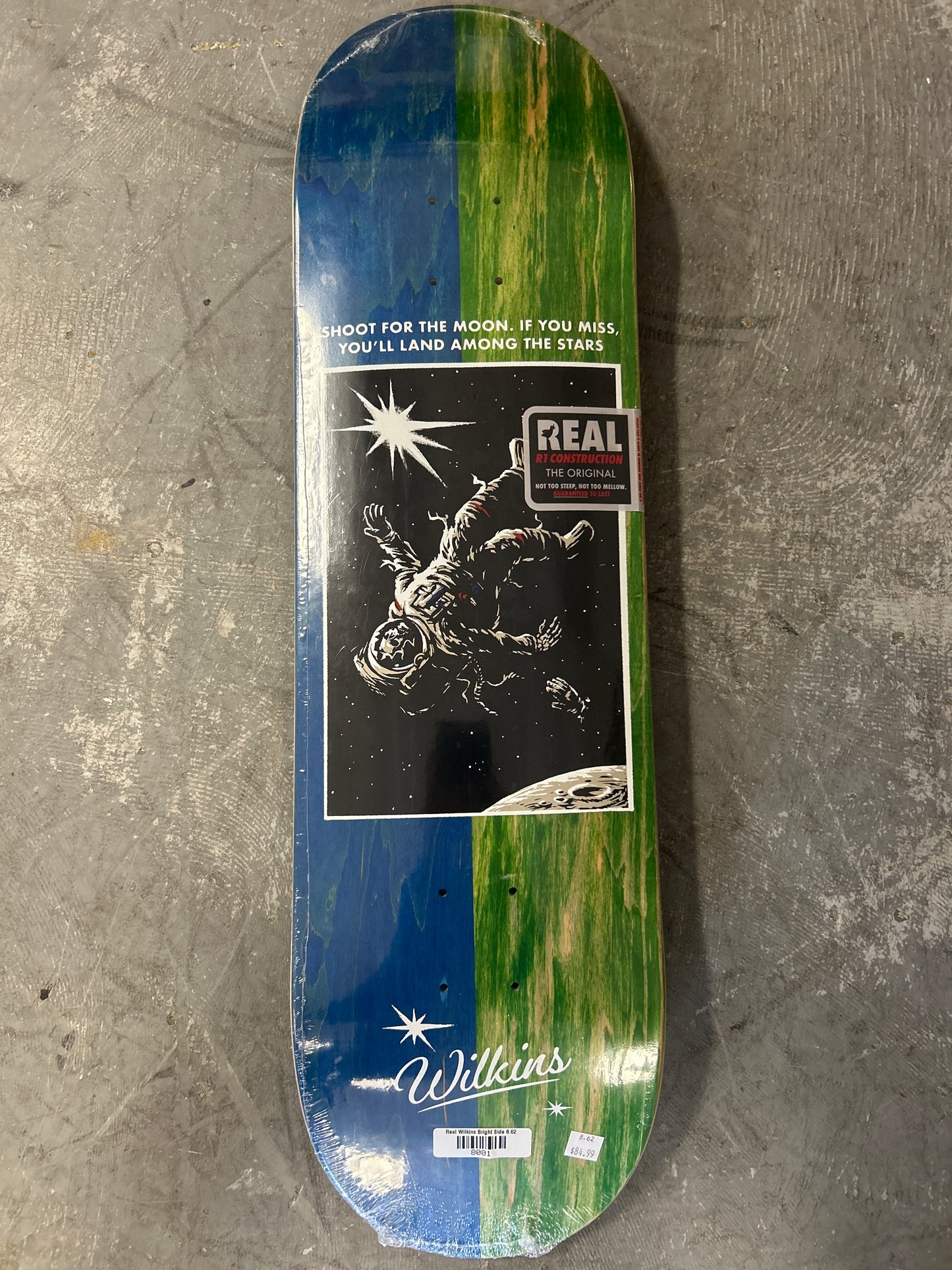 Real 8.62 Wilkins Bright Side Astronaut Deck Blue/Green