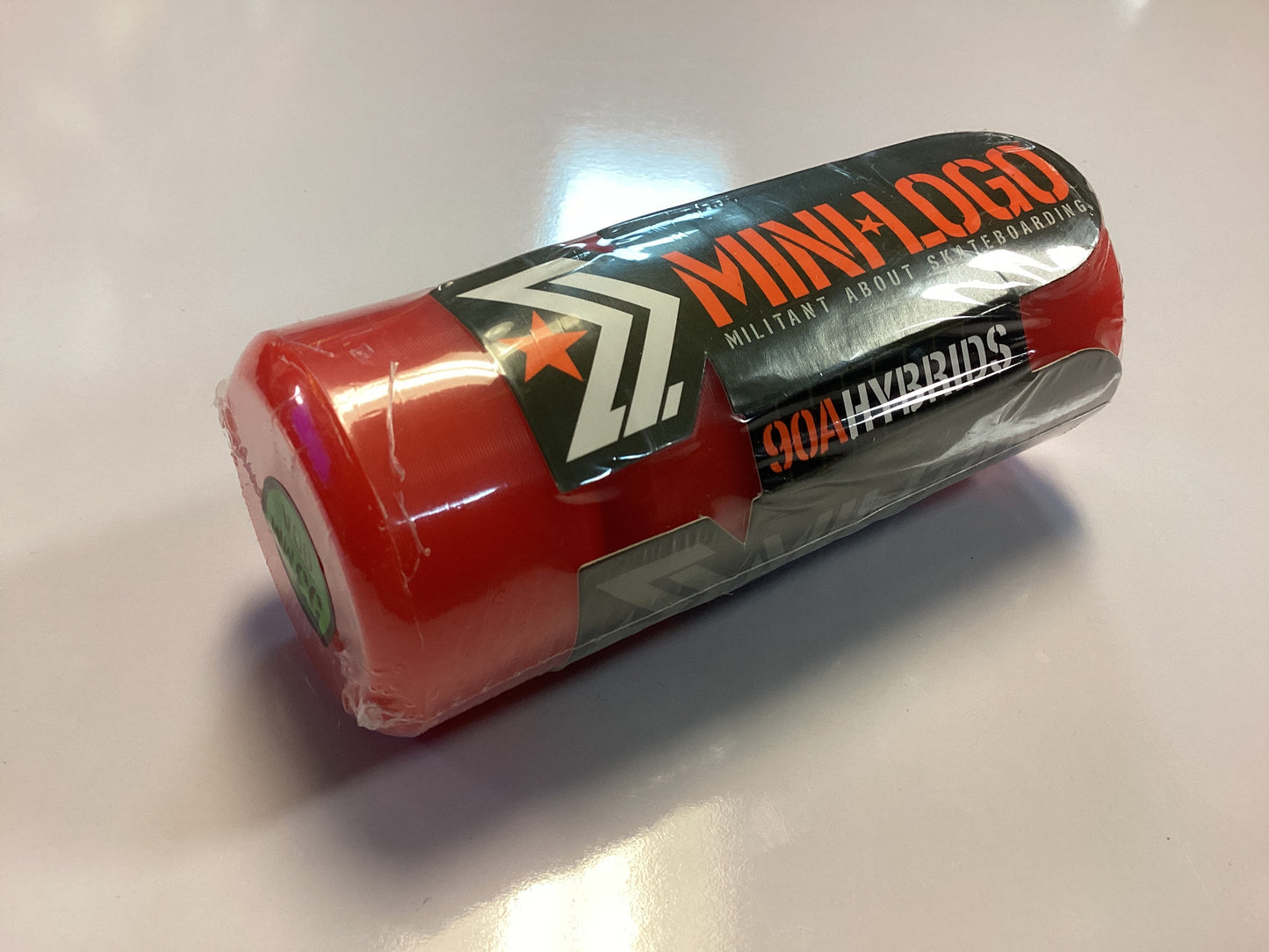 Mini Logo Wheels Hybrid 90A A-Cut “2” 53mm RED 4/PK