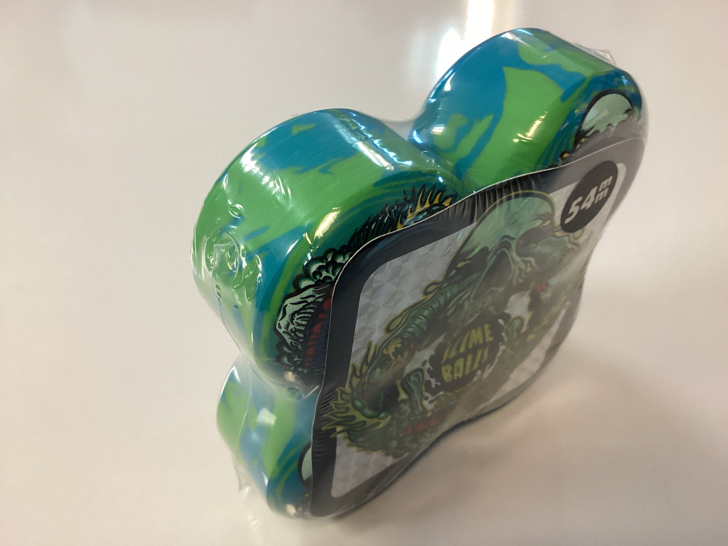 Slime Balls Skateboard Wheels 54mm 95a Greyson Fletcher Guest Chubbies Green Blue Swirl