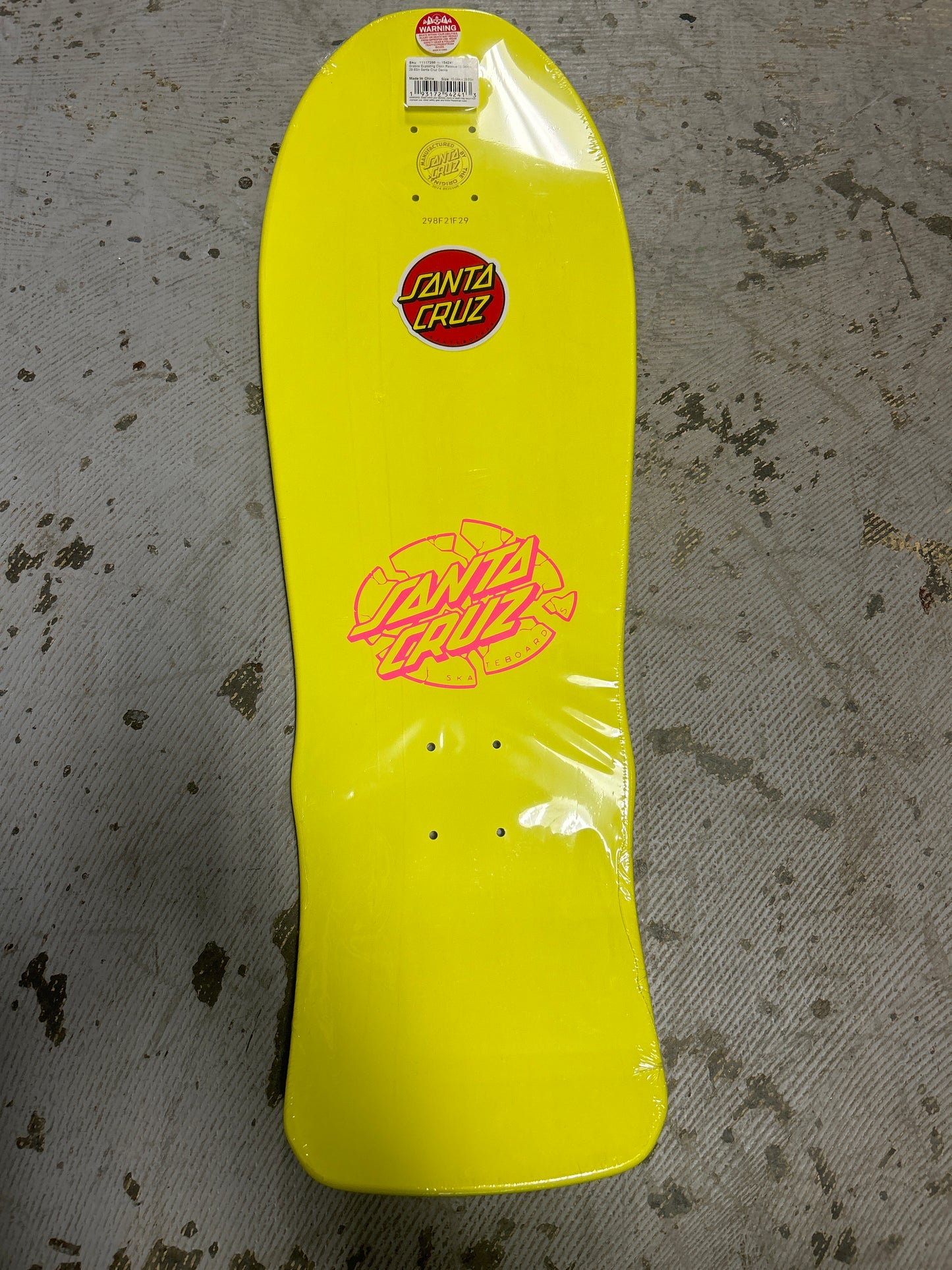 Santa Cruz 10.04x29.83 Deck Grabke Exploding Clock Reissue Old School