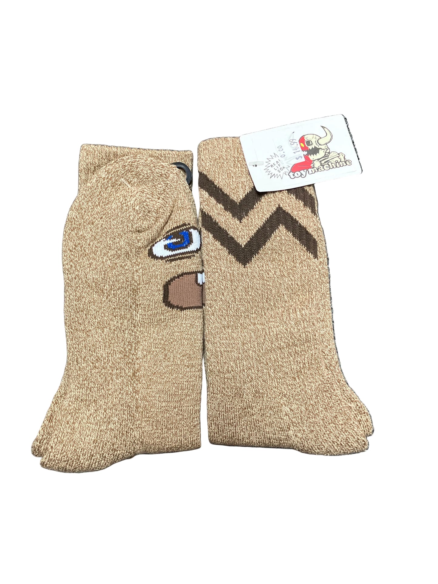 Toy Machine Betard Crew Socks- Brown