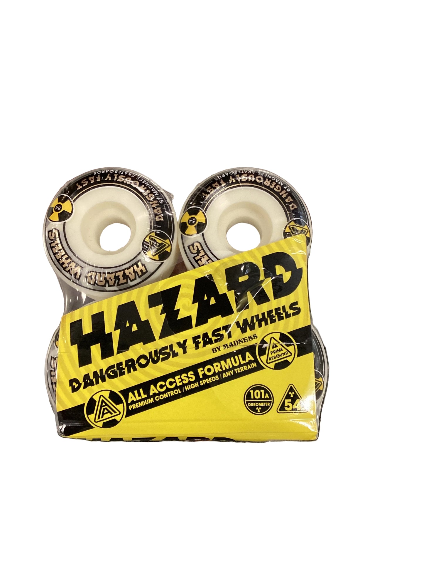 Hazard Skateboard Wheels 54mm 101a Conical