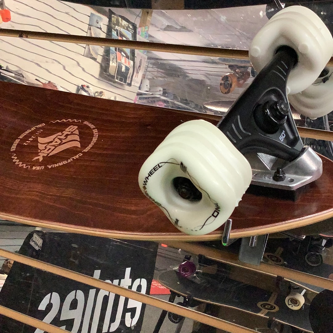 Shark Pintail Longboard Purple Wheels