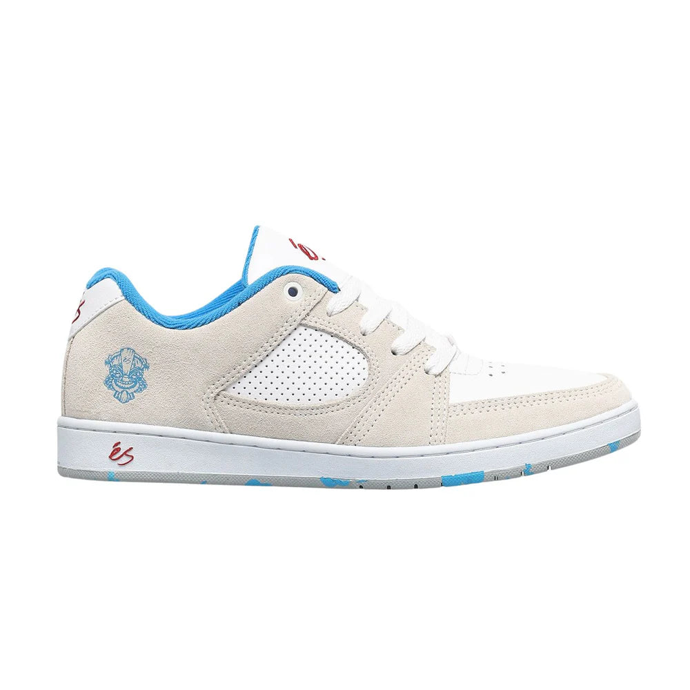 ES Accel Size 12 Slim White/Blue/Red Skate Shoes