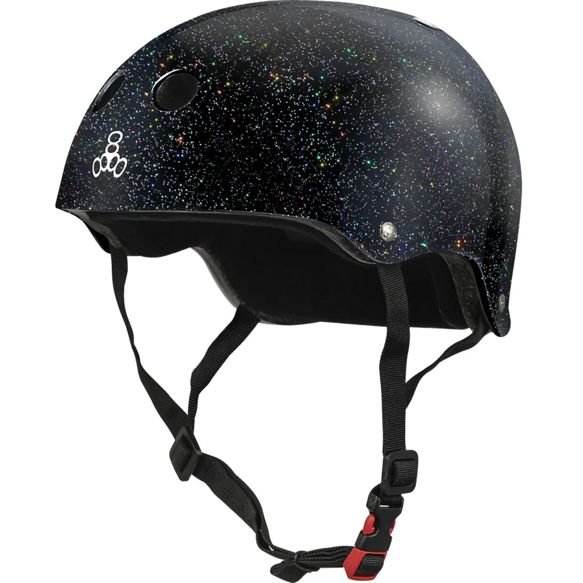 Triple Eight Helmet Certified Sweatsaver Black Glitter Skate Helmet CPSC Certified XL / XXL