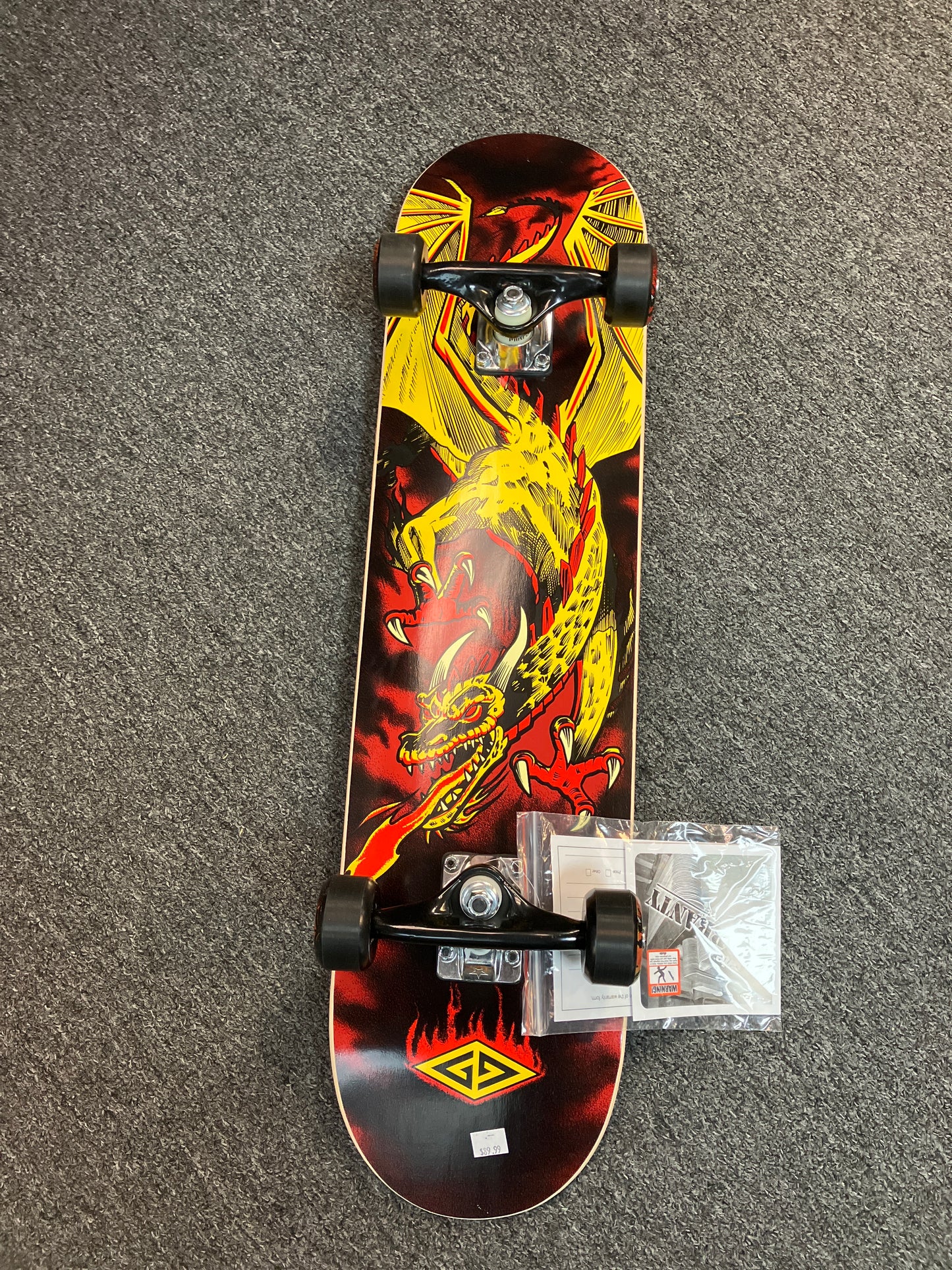 Powell Golden Dragon Complete 7.75 Yellow Flying Dragon