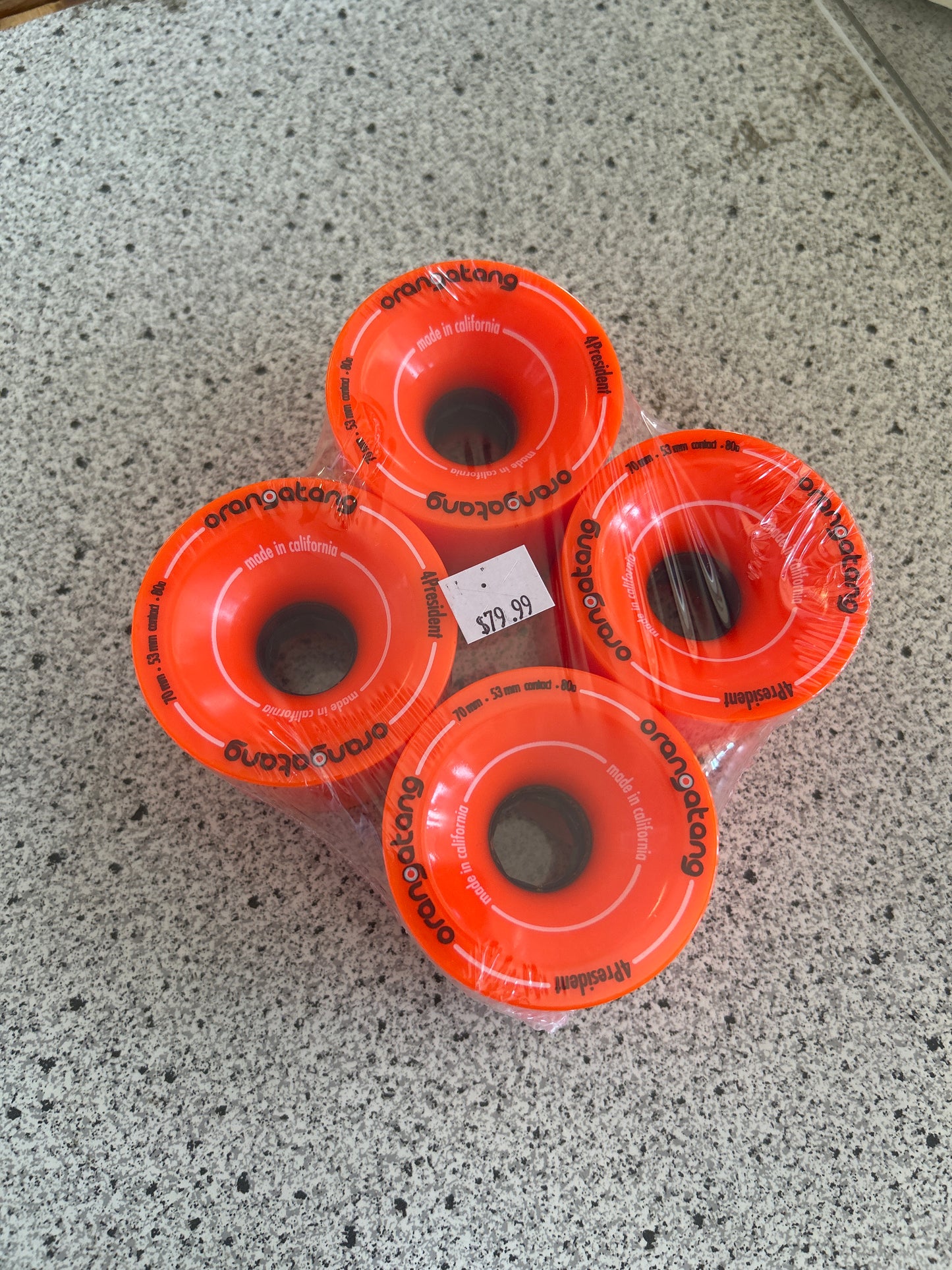 Orangatang 70mm wheels 4president orange
