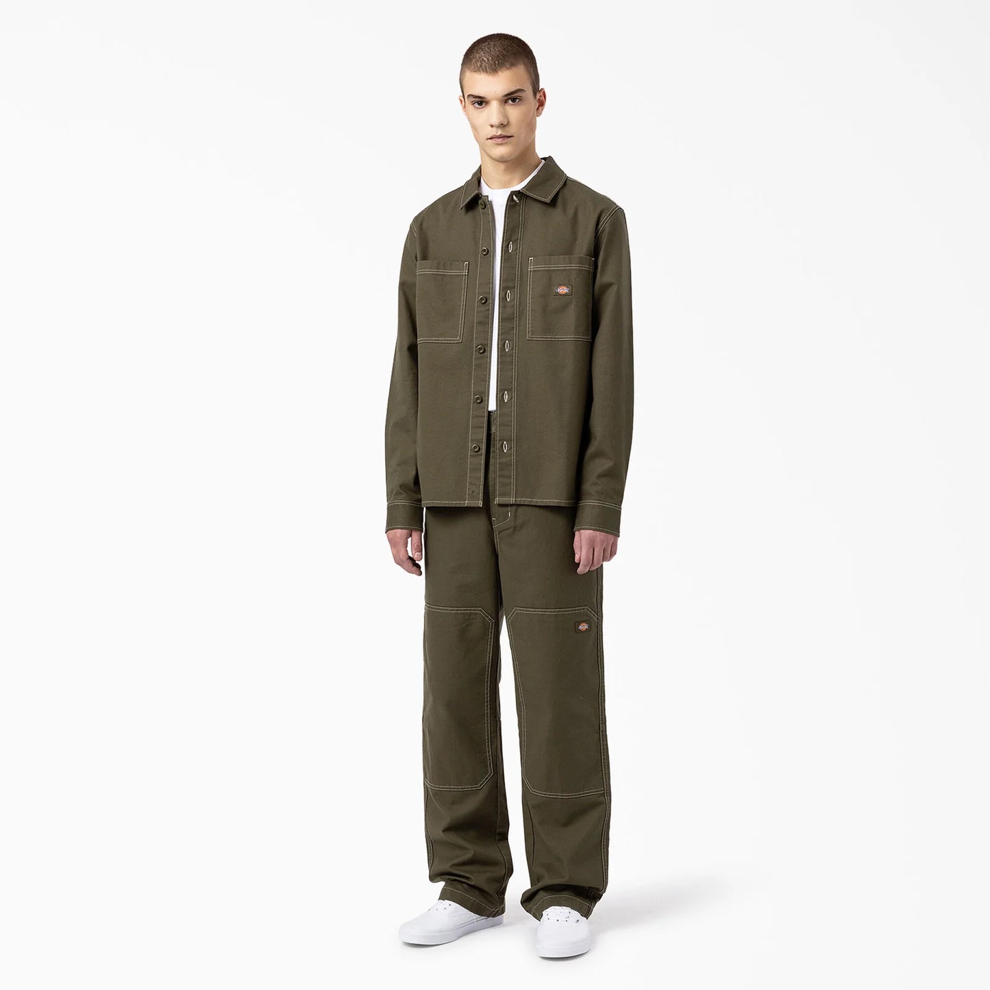 Dickies Florala Double Knee Pants - Military Green