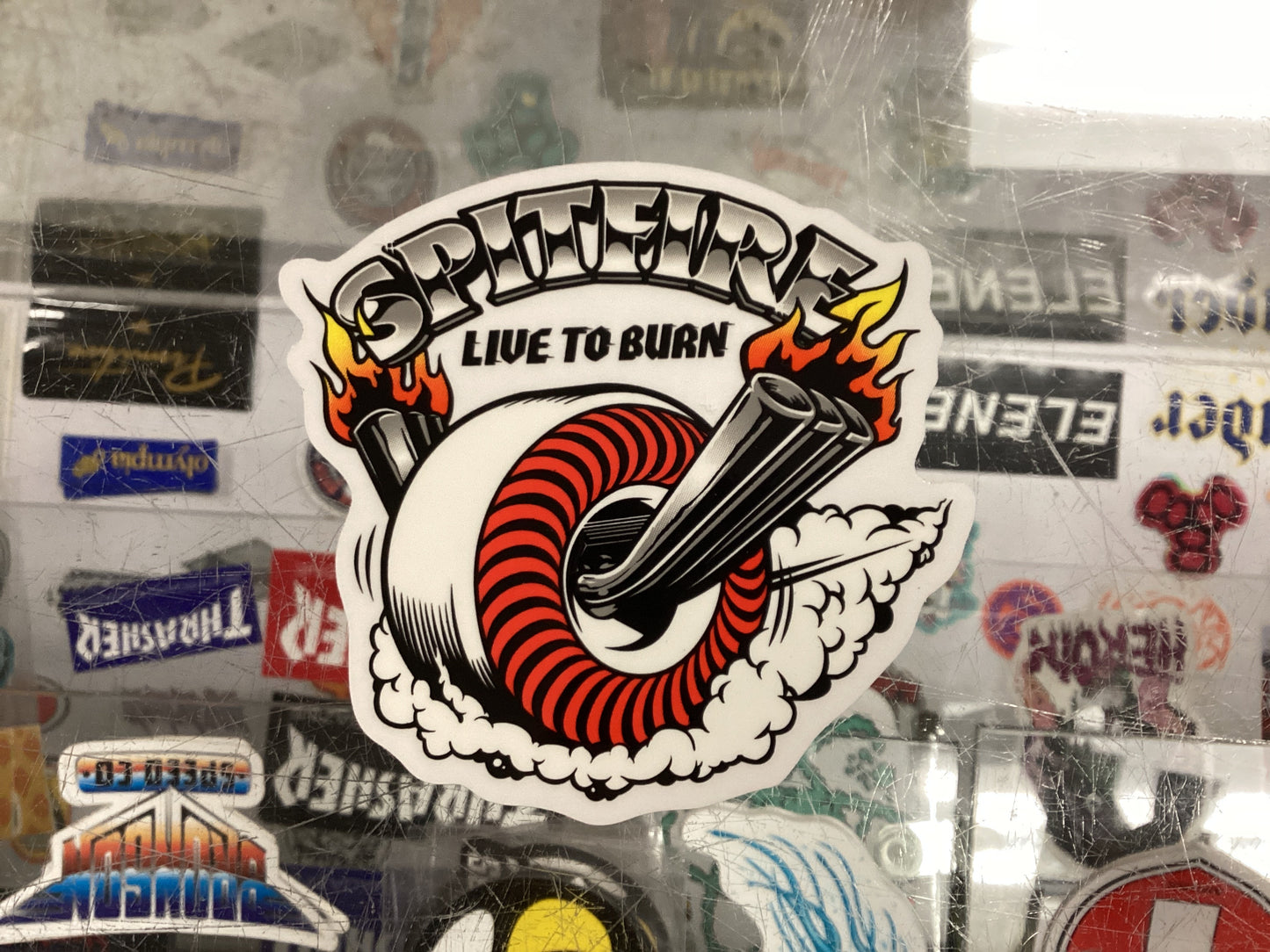 Spitfire Live to Burn Sticker