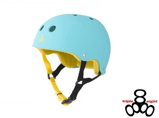 Triple Eight L helmet Sweatsaver Helmet Teal/Yellow Large
