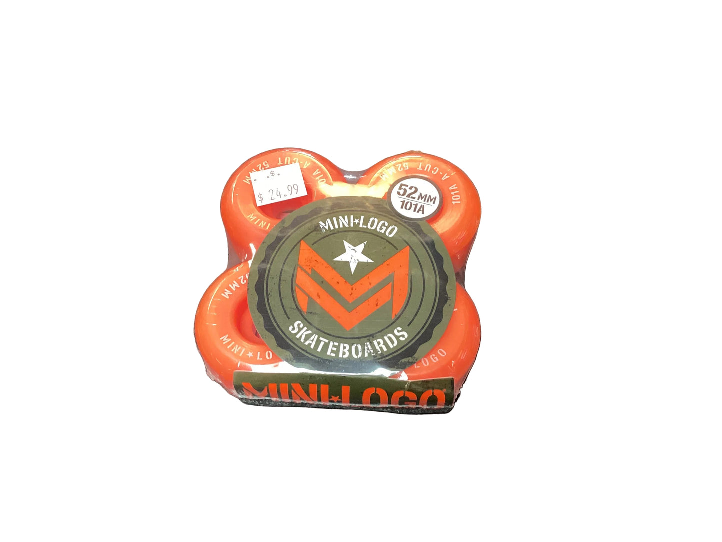 Mini Logo Orange A-Cut Wheels 101A