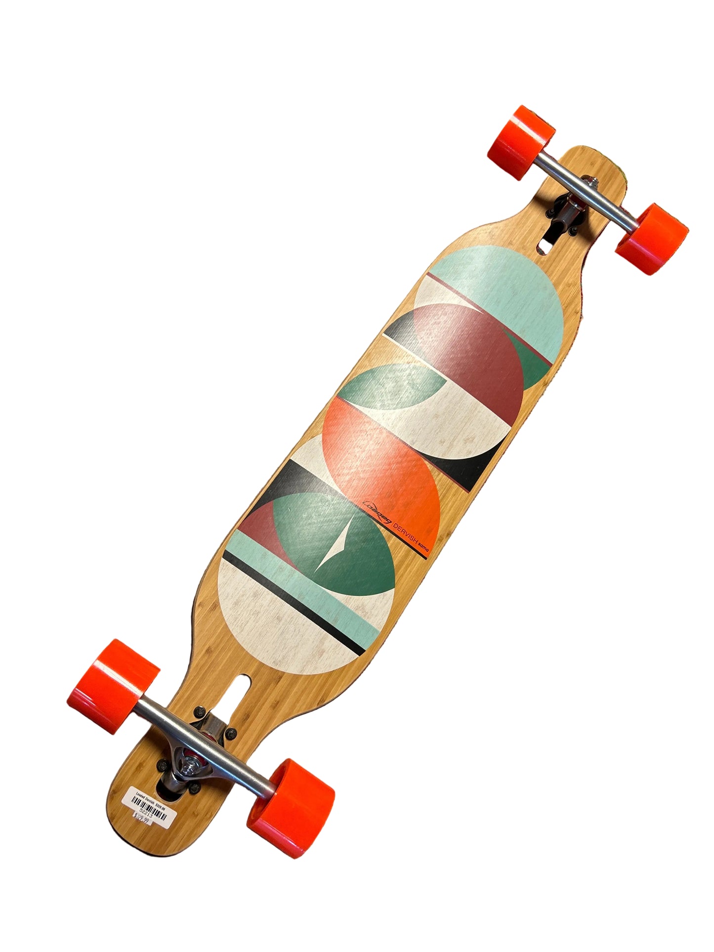 Loaded complete Longboard skateboard Dervish Sama 43” with Paris Trucks & 75mm 80a Orangatang